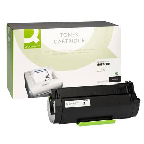 Toner Q-Connect compatibile con Lexmark 60F2000 - nero K15640QC